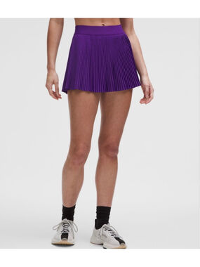 Women's Lululemon Varsity High-Rise Pleated Tennis Skirt Purple Size 12